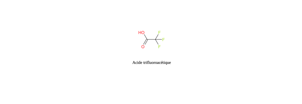 Structure chimique de l'acide trifluoroacétique